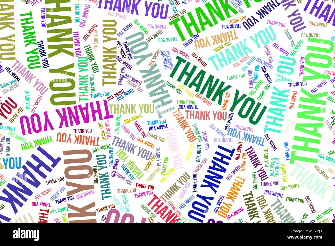 Thank You, word cloud for web page, graphic design, catalog, wallpaper ...