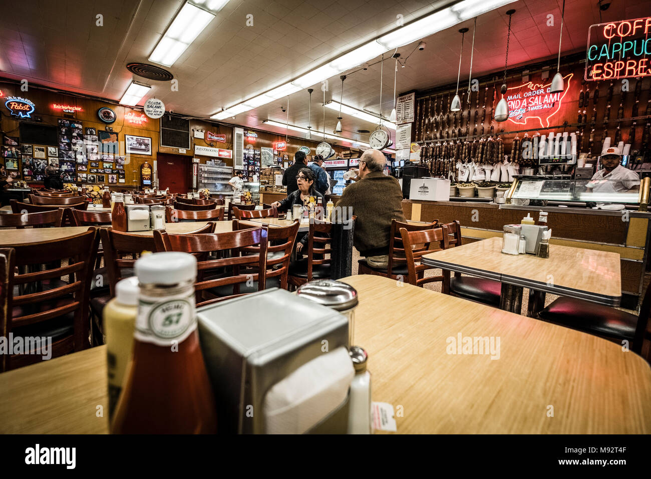 Katz´s Delicatessen, Deli Diner in New York City, interior Stock Photo