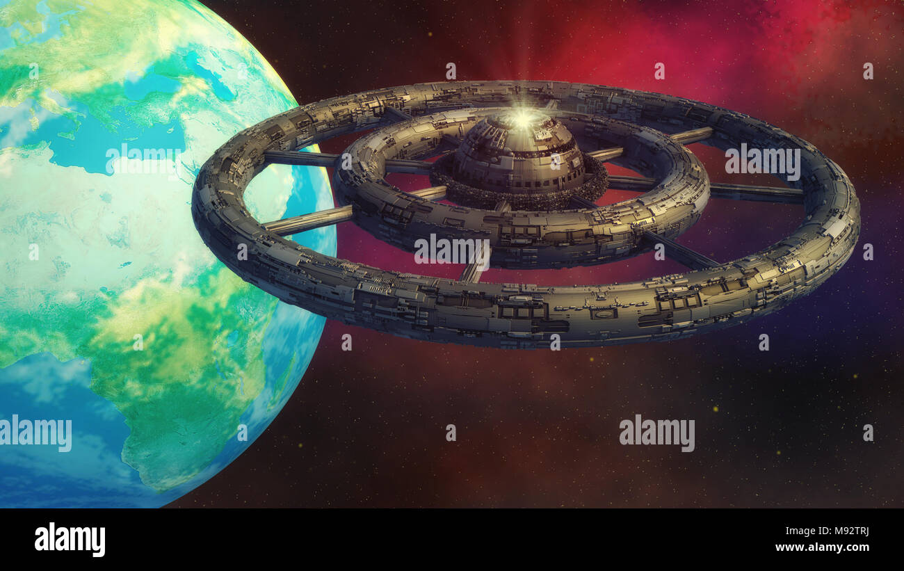 Futuristic Spaceship Concept Stock Photo 177698966 Alamy