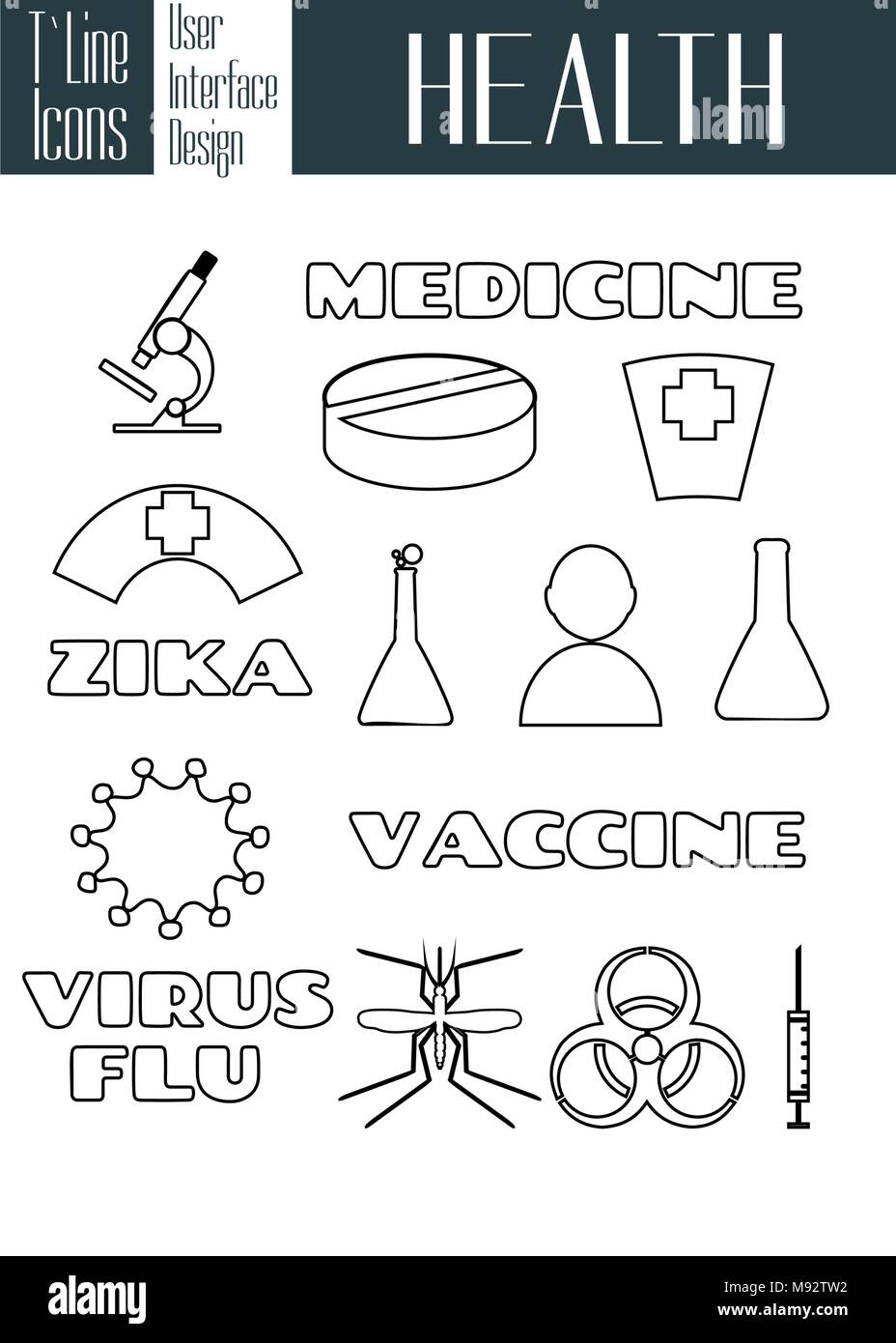 Outline Icons For Web and Mobile Stock Vector Image & Art - Alamy