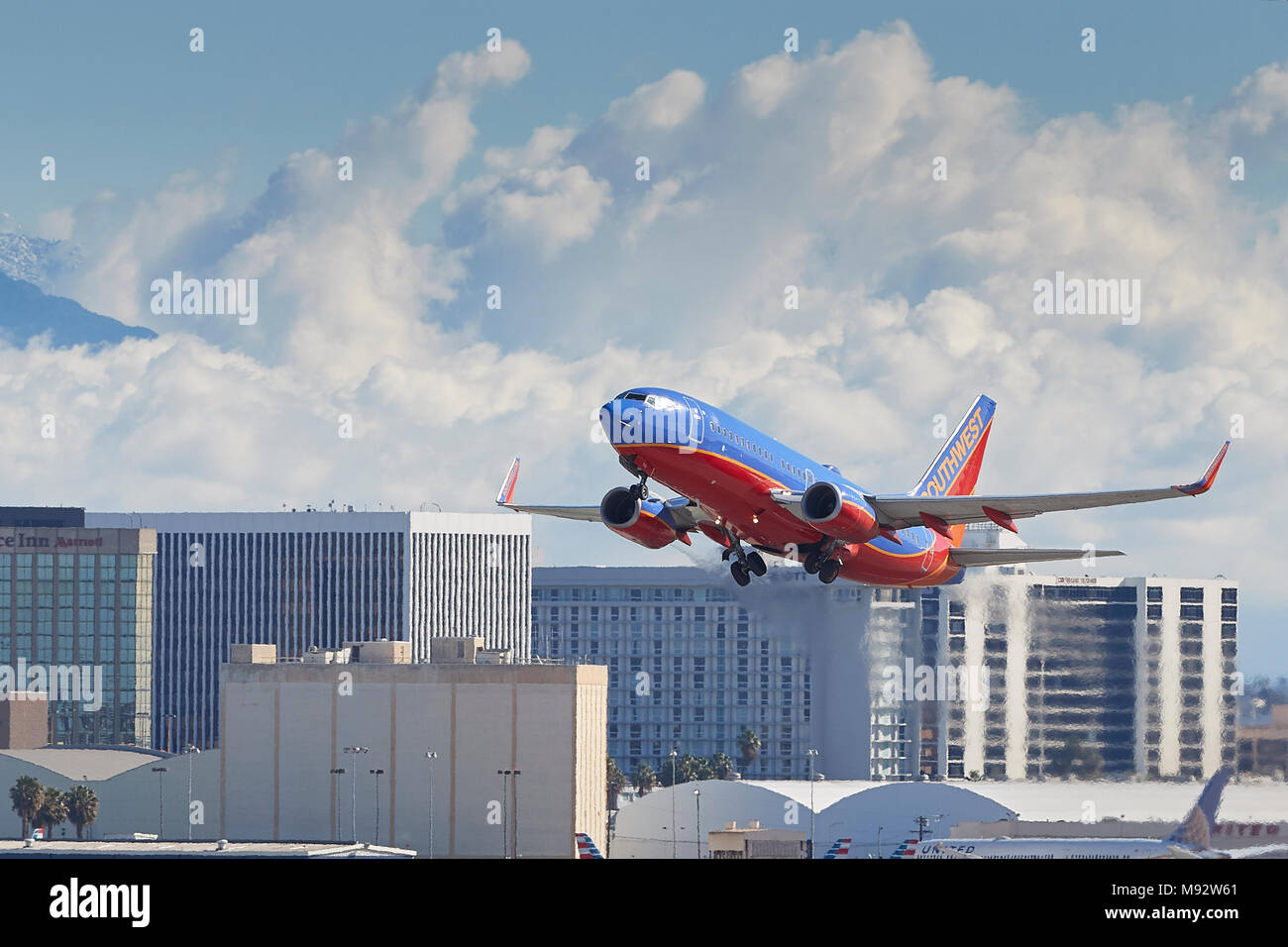 Southwest Airlines Boeing 737 Airliner Taking Off From Los Angeles