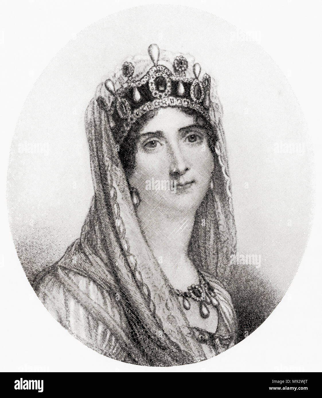 Joséphine de Beauharnais, née Tascher de la Pagerie, 1763 – 1814.   First Empress of the French as the first wife of Napoleon I.  From Hutchinson's History of the Nations, published 1915 Stock Photo