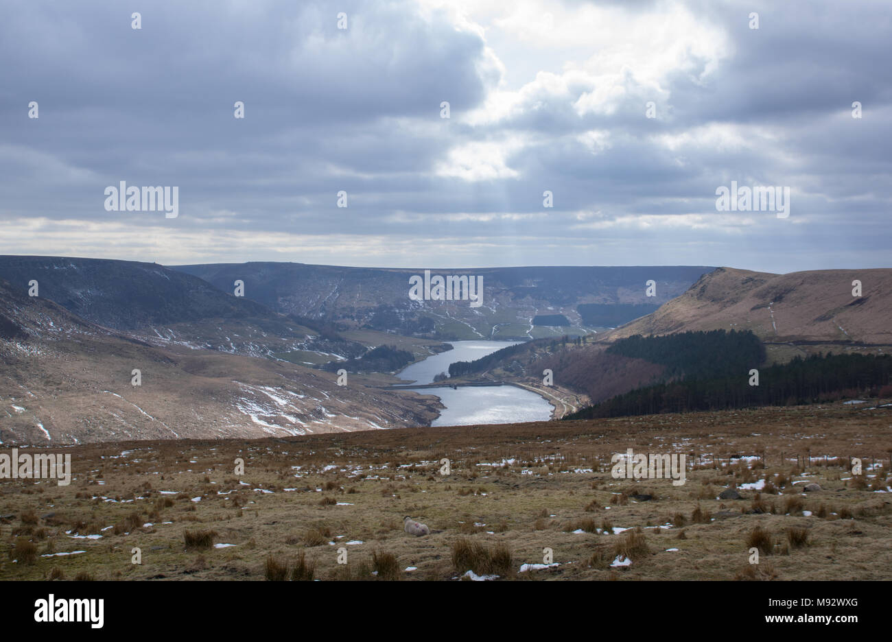 Dovestone Reservoir, Peak District National Park, South Pennines, England Stock Photo