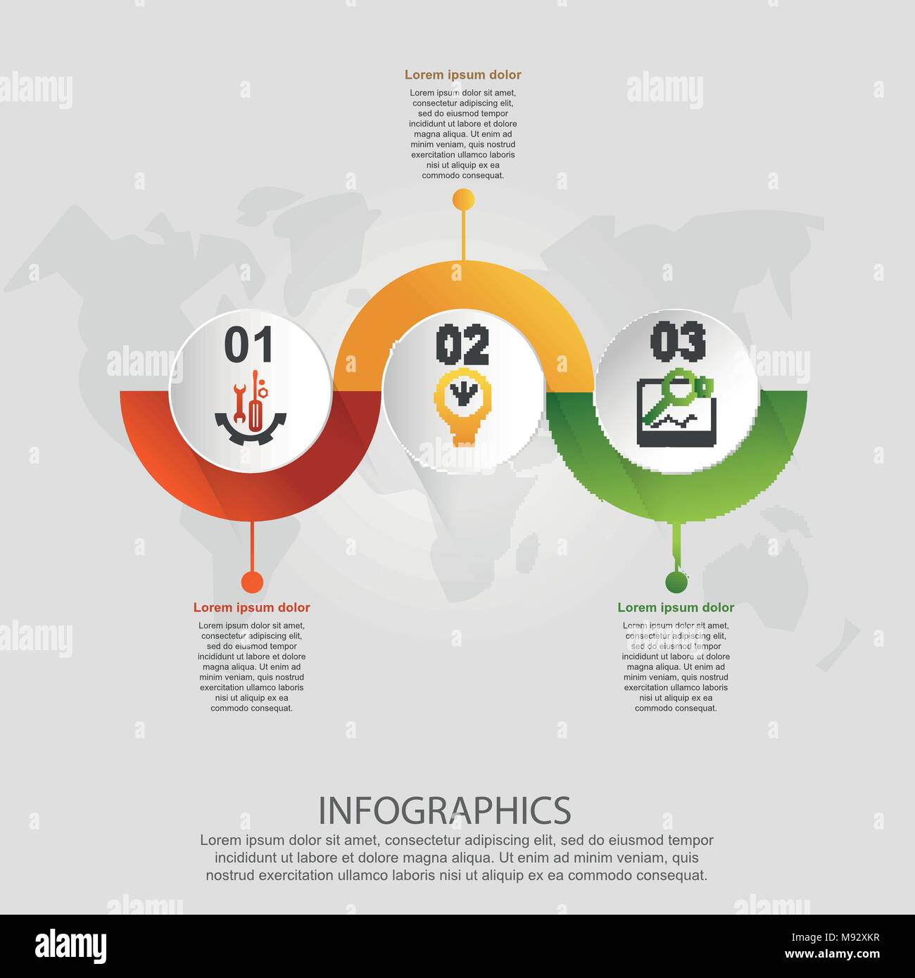 Modern vector illustration 3d. Template for infographic circles with ...