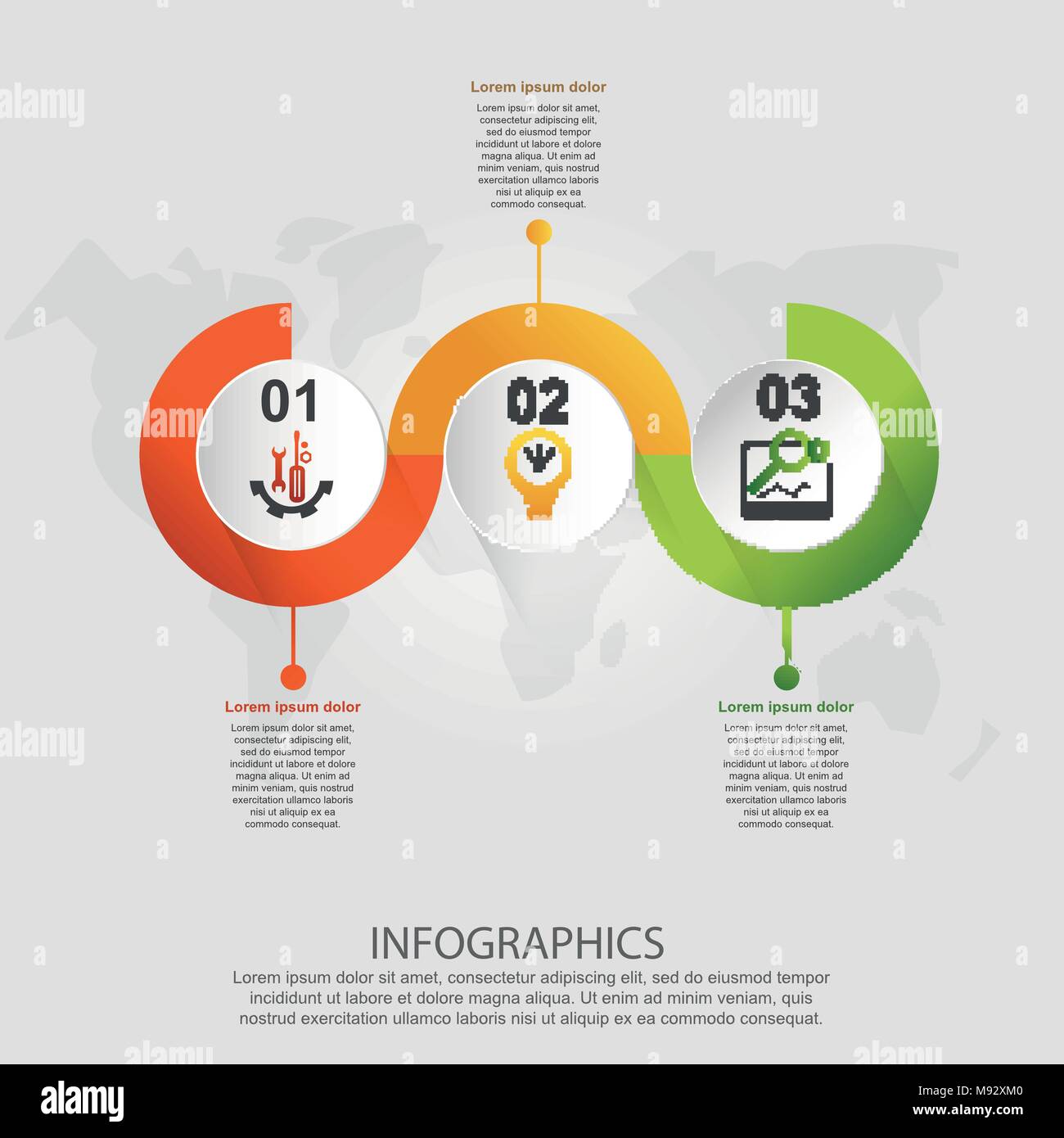 Modern vector illustration 3d. Template for infographic circles with ...
