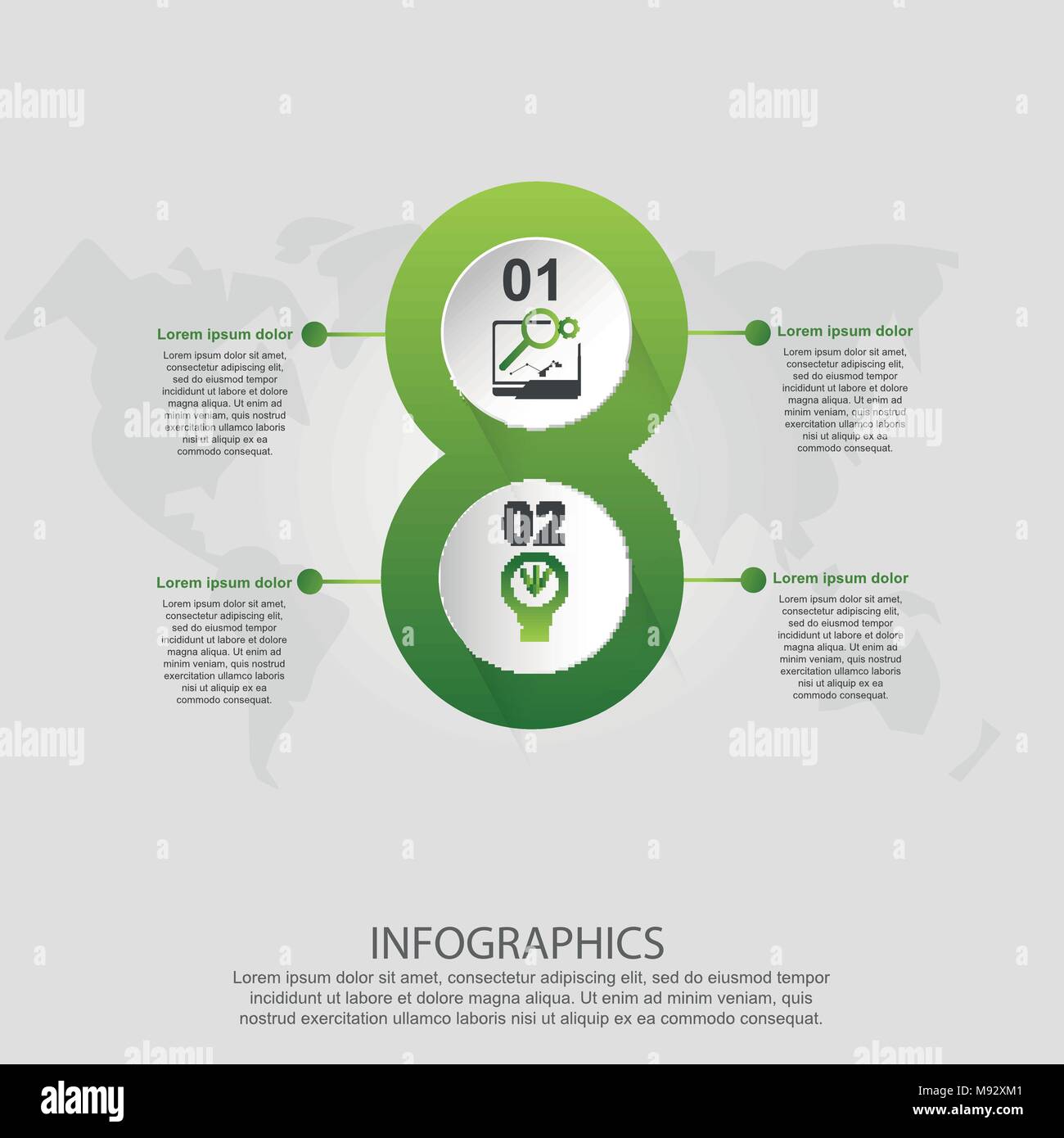 Modern vector illustration 3d. Template for infographic circles with ...
