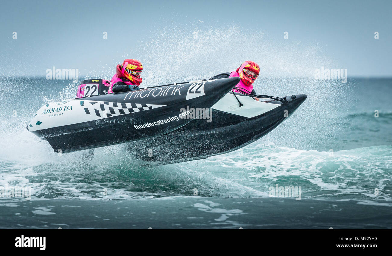 Zapcat and Thundercat racing in action Stock Photo - Alamy