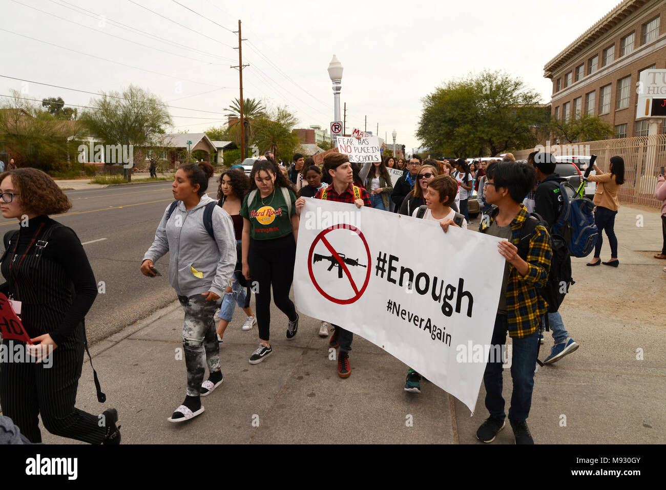 Hundreds of Tucson High School students walk out of class in Tucson ...