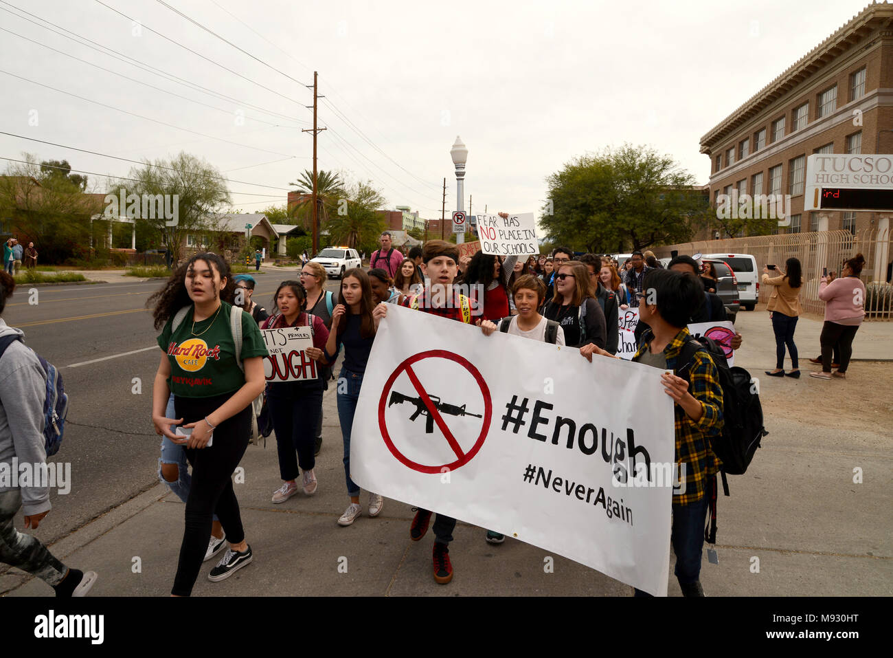 Hundreds of Tucson High School students walk out of class in Tucson ...