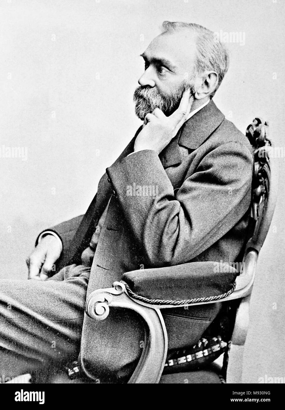 Alfred Nobel, Alfred Bernhard Nobel (1833 – 1896) Swedish chemist, engineer, inventor, businessman, and philanthropist. Stock Photo