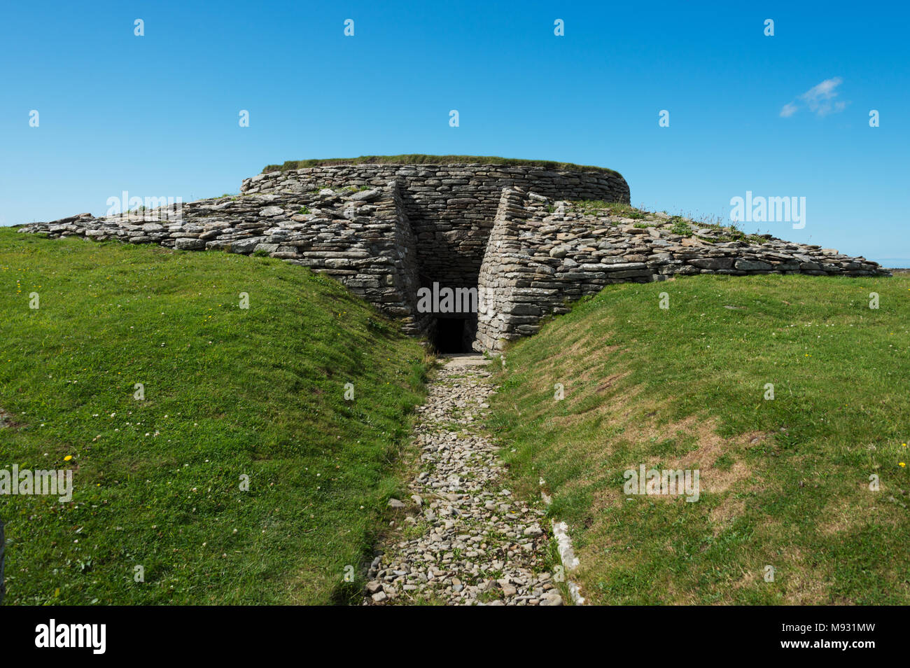 Quoyness Chambered Cairn, Sanday, Orkney Stock Photo
