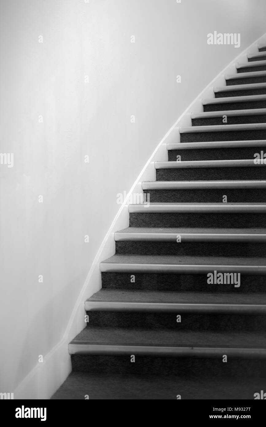 Living room staircase Black and White Stock Photos & Images - Alamy