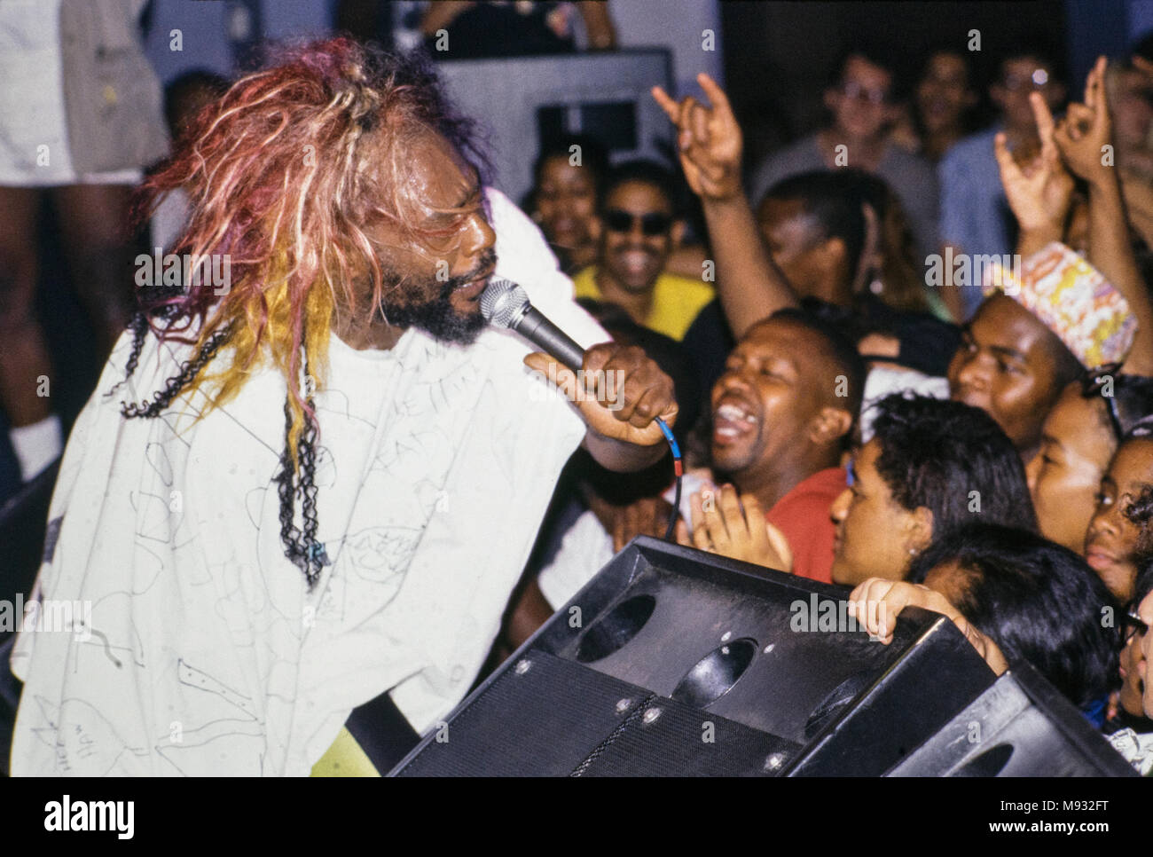 George Clinton in concert at the Palladium, NYC, June, 25 1991 Stock Photo