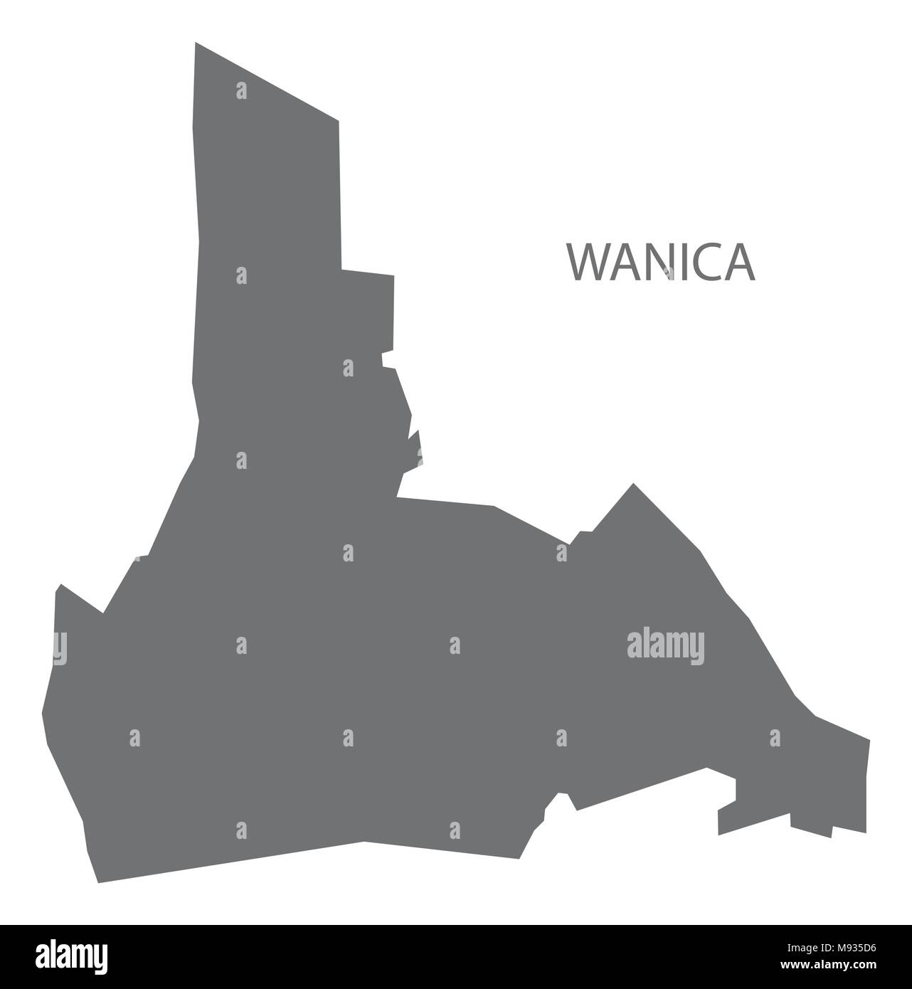 Wanica map of Suriname grey illustration shape Stock Vector Image & Art ...