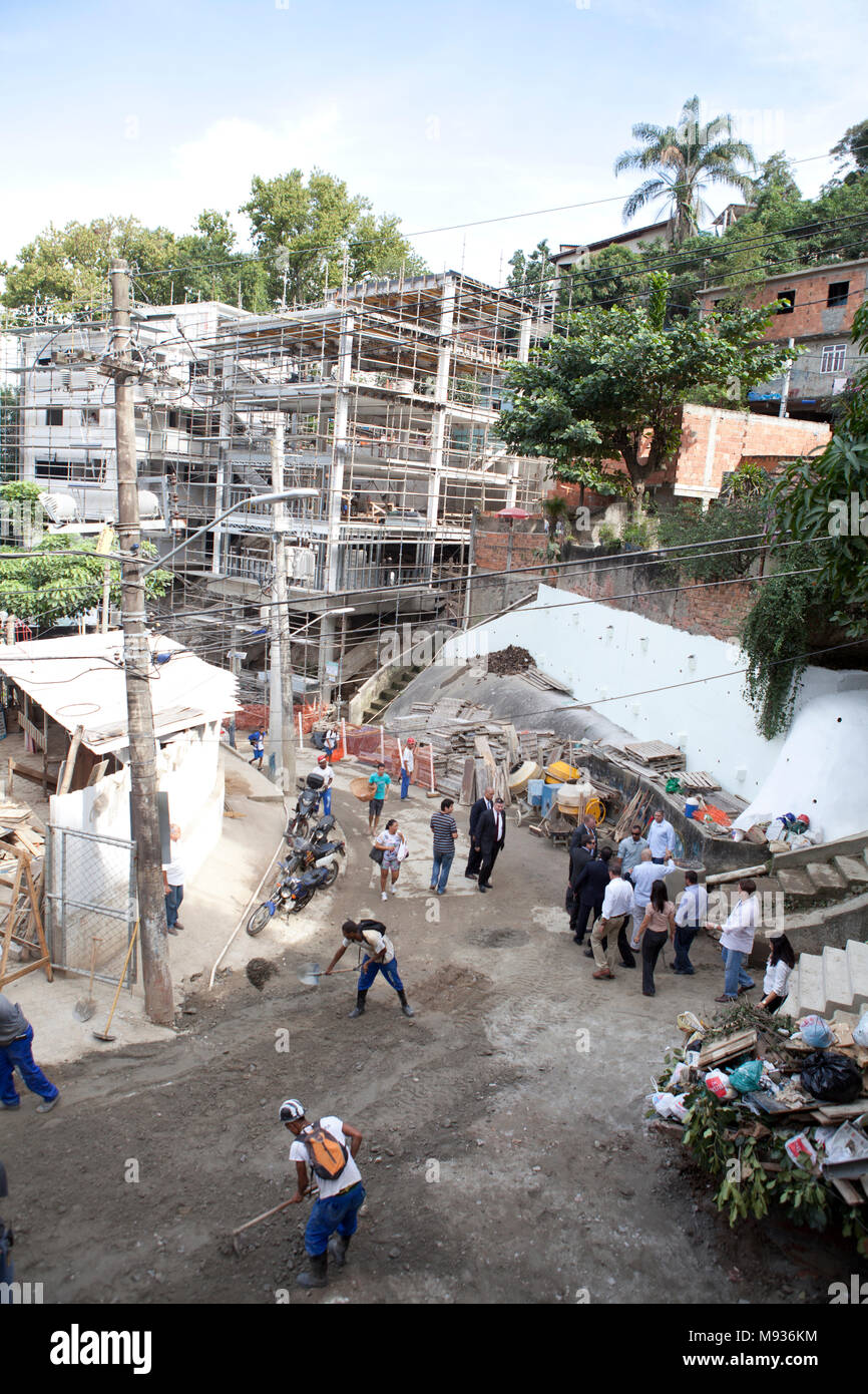 Favela Chapéu Mangueira in Rio de Janeiro Stock Photo