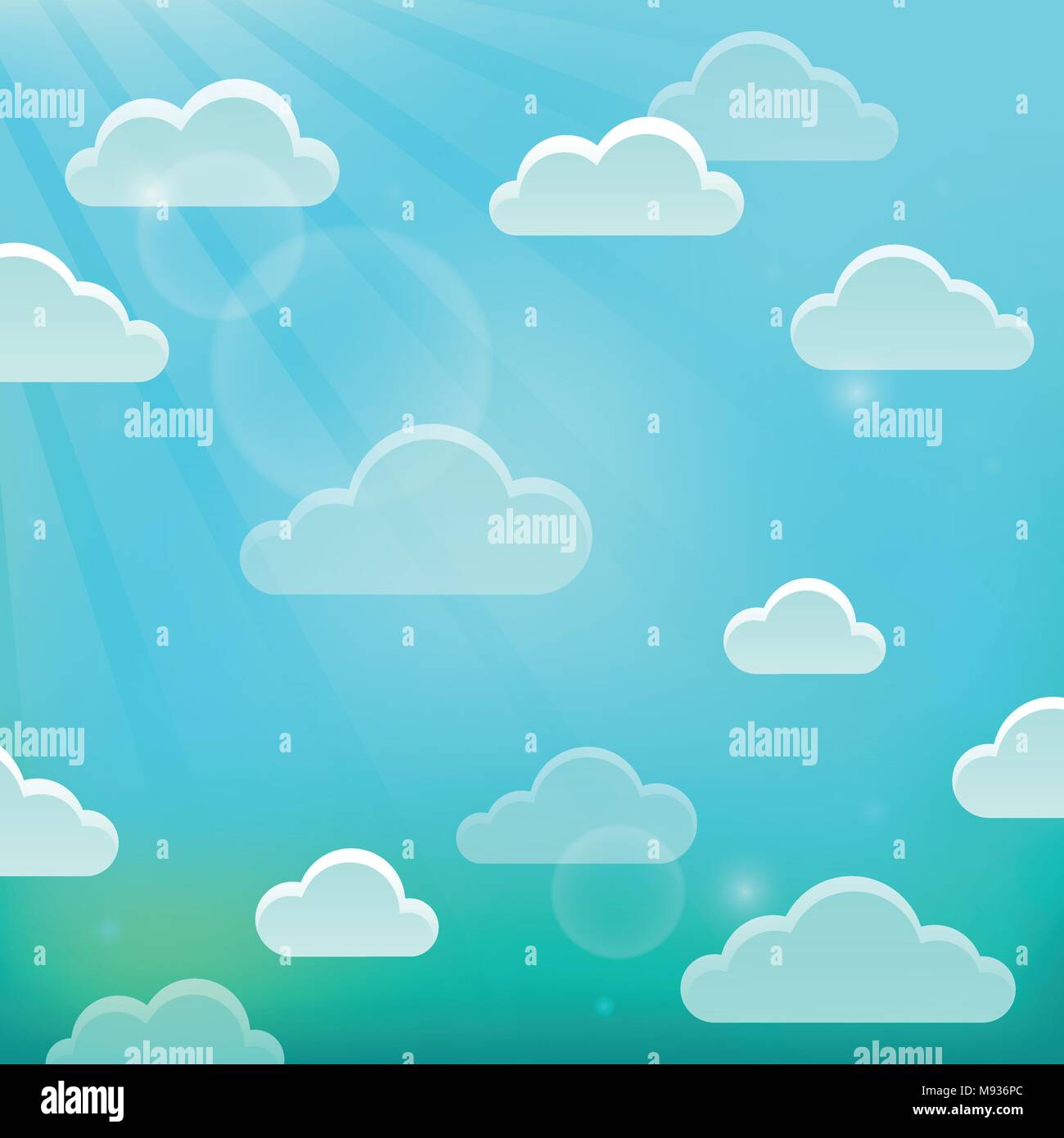 Clouds on sky theme 5 - eps10 vector illustration. Stock Vector