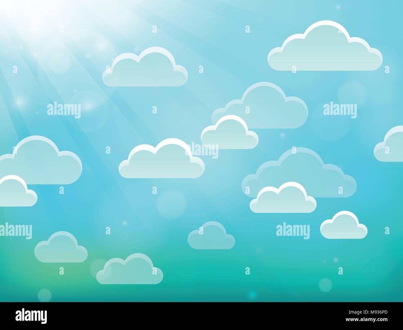Clouds on sky theme 4 - eps10 vector illustration. Stock Vector