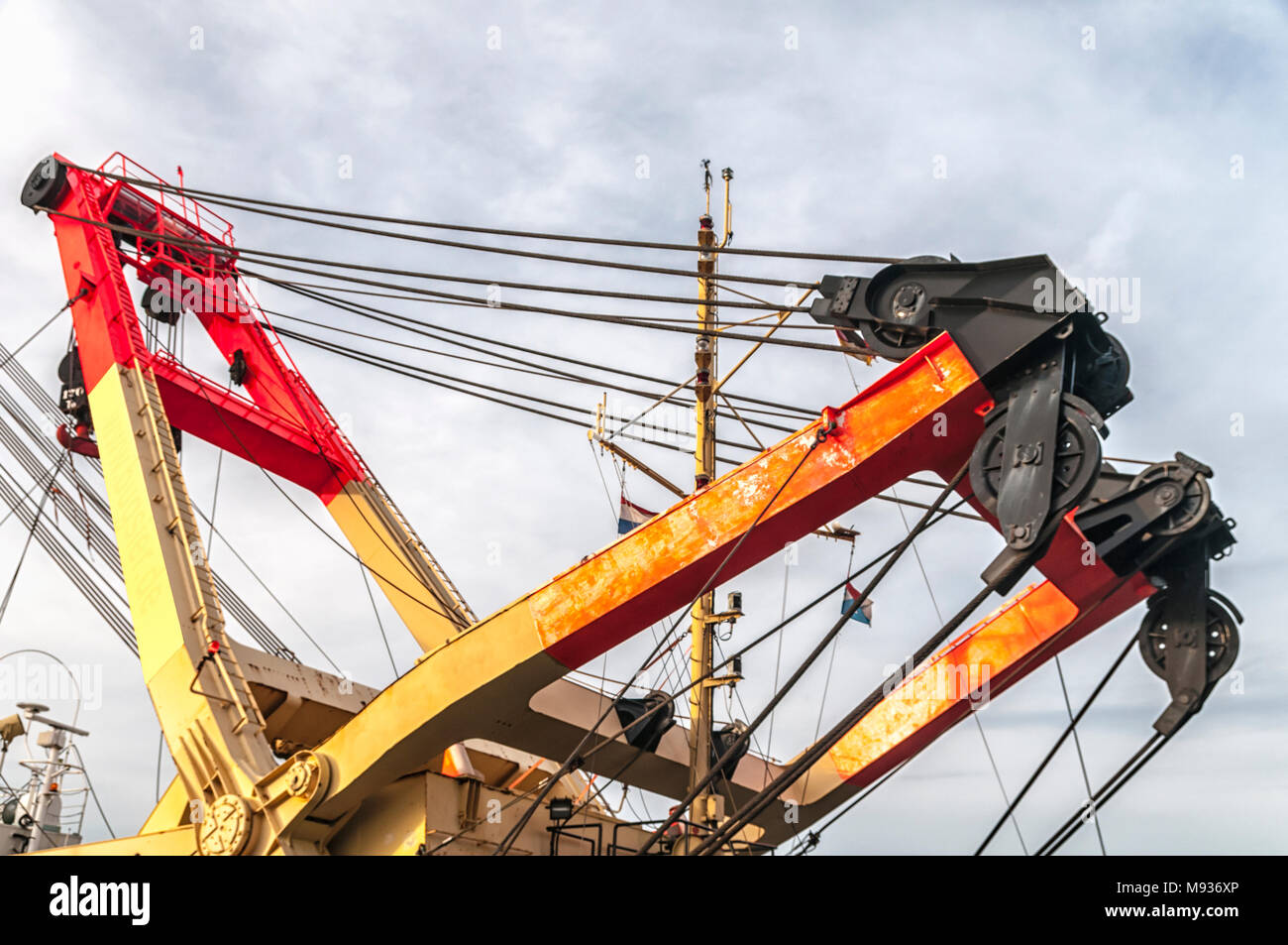 Lifting boat with mobile crane hi-res stock photography and images - Alamy