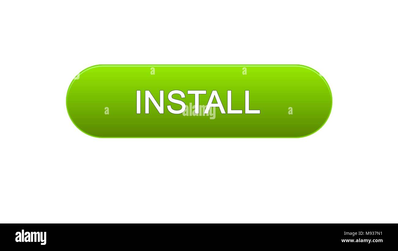 Install web interface button green color, application downloading, site ...