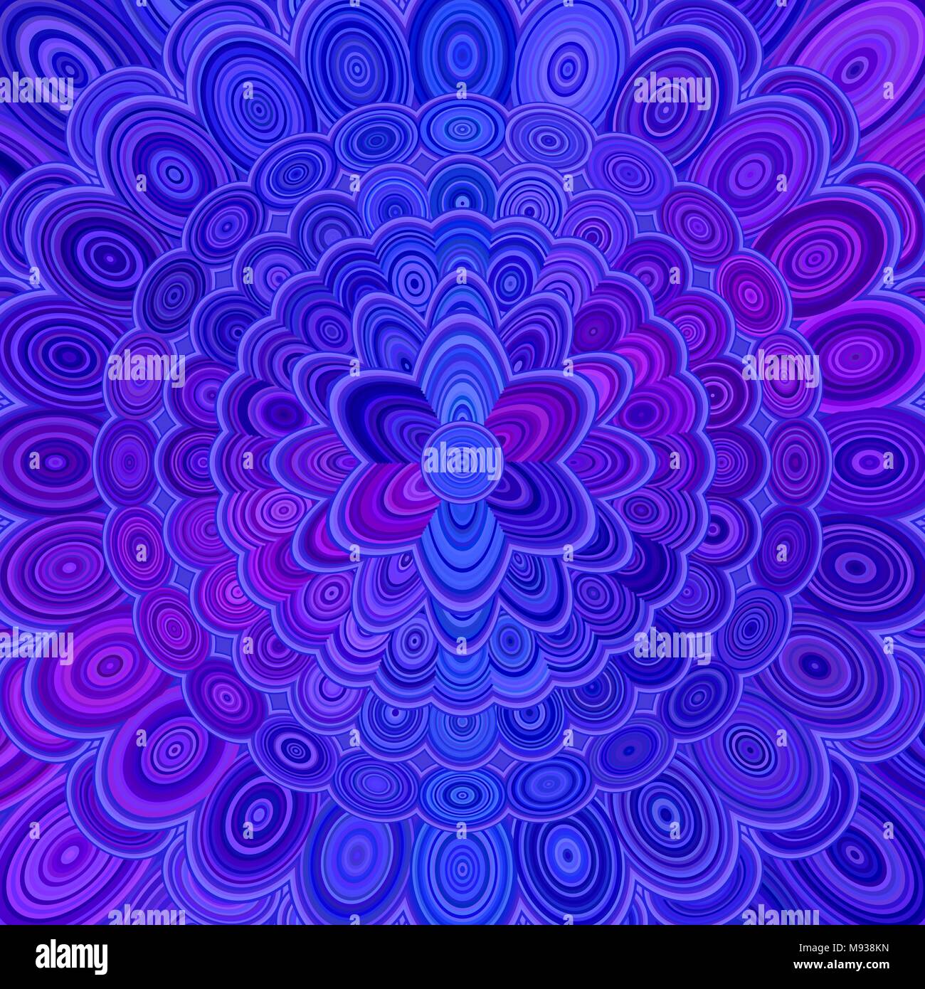 Blue abstract flower mandala background - vector graphic design Stock ...