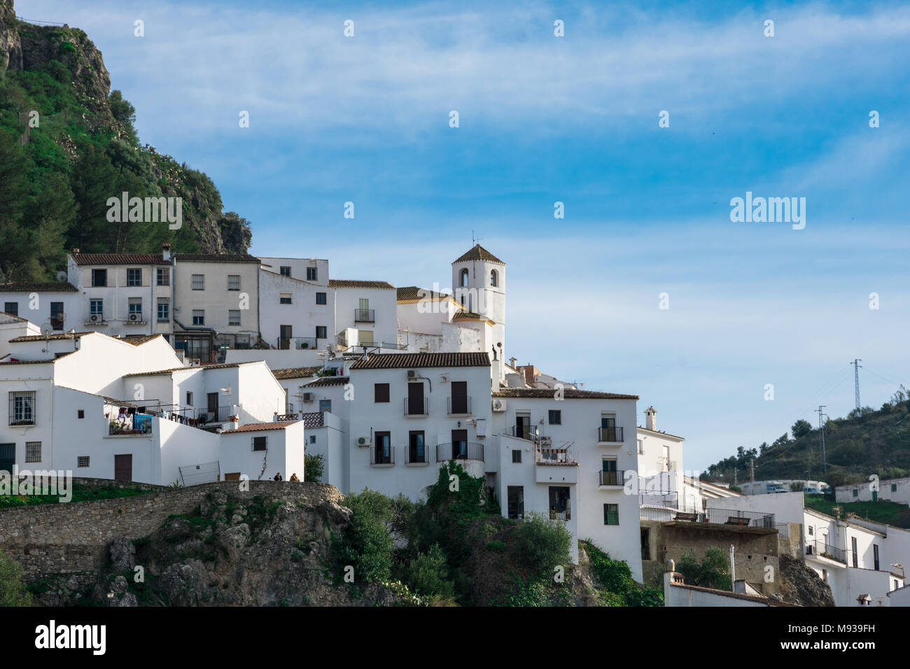 View of Zahara de la Sierra Village, Spain Stock Photo