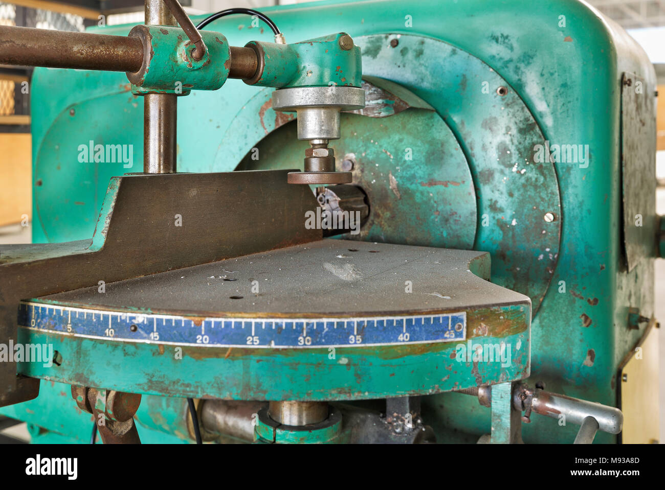 Old Drilling Machine For Wood Closeup Stock Photo Alamy