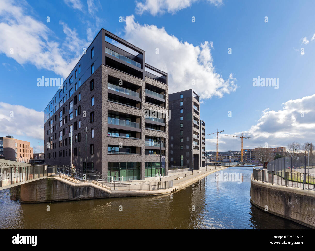The newly completed (2018) Cotton Field Wharf apartments blocks, from