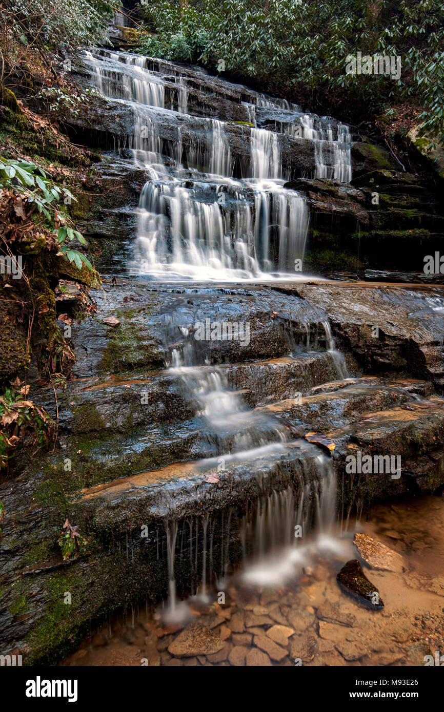 Key Falls - near Brevard, North Carolina, USA Stock Photo