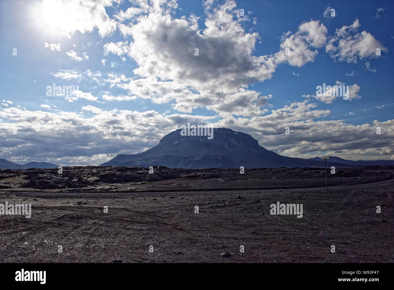 Herdubreid mountain (1682m) in the Odadahraun region of northeast Iceland. Stock Photo