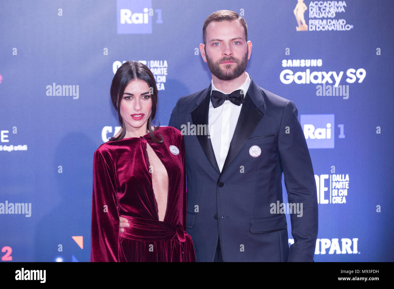 Rome, Italy. 21st Mar, 2018. Alessandro Borghi and Roberta Pitrone Red
