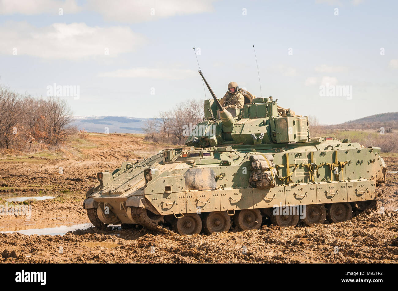 An M2 Bradley assigned to Company A, 1st Battalion, 18th Infantry ...