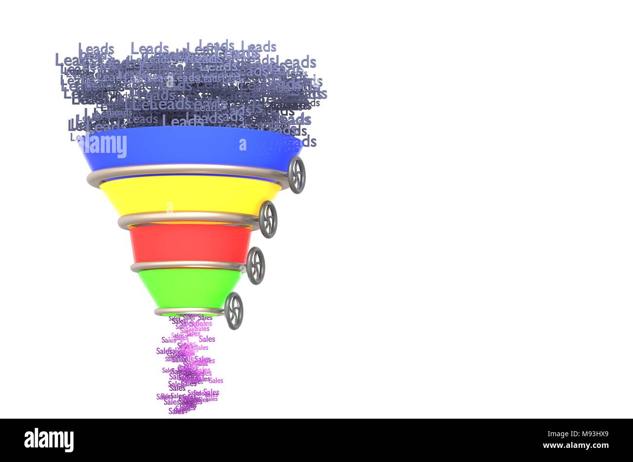 3d funnel chart hi-res stock photography and images - Alamy