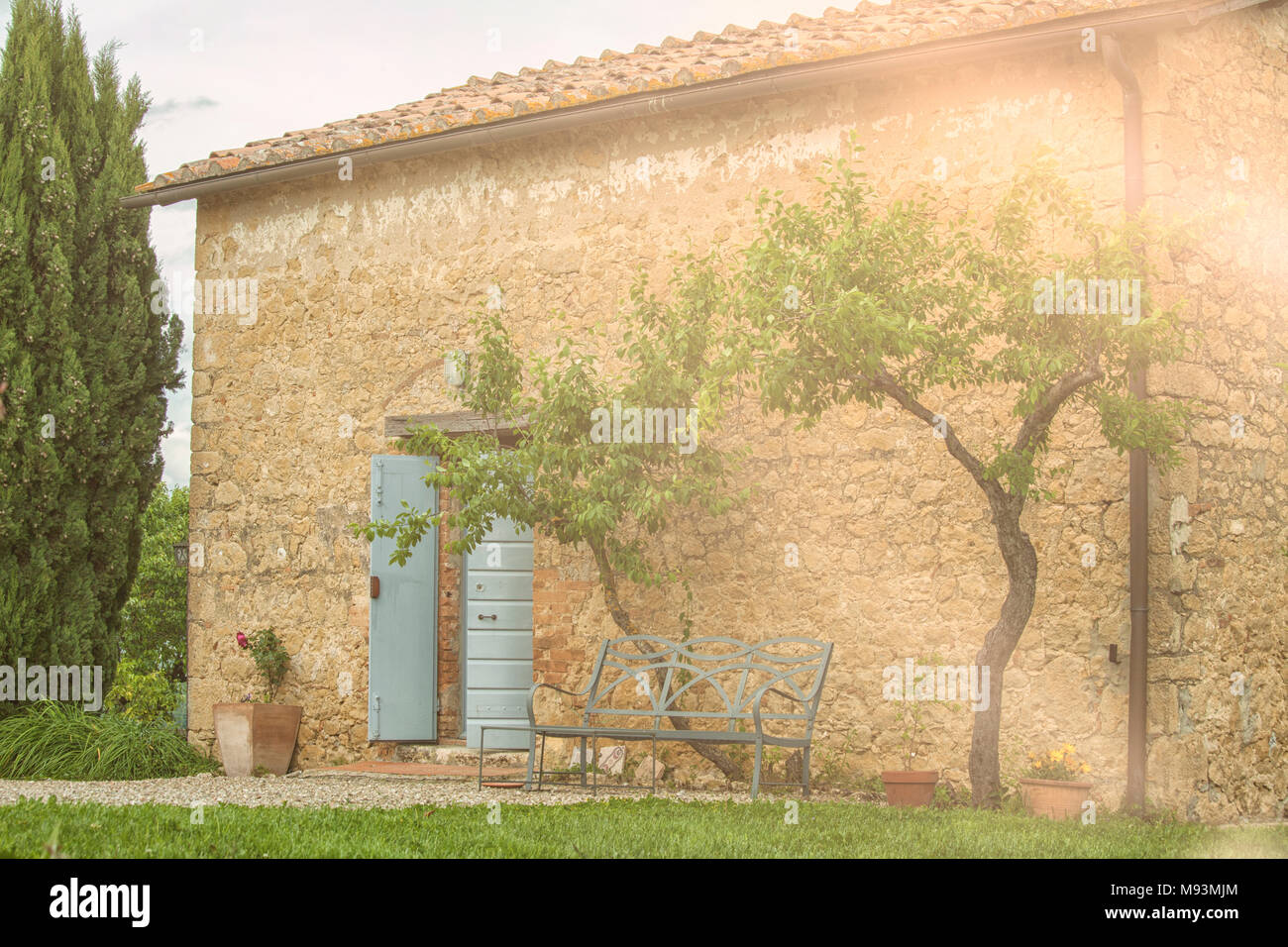 Traditional Italian villa, Tuscany, Italy Stock Photo