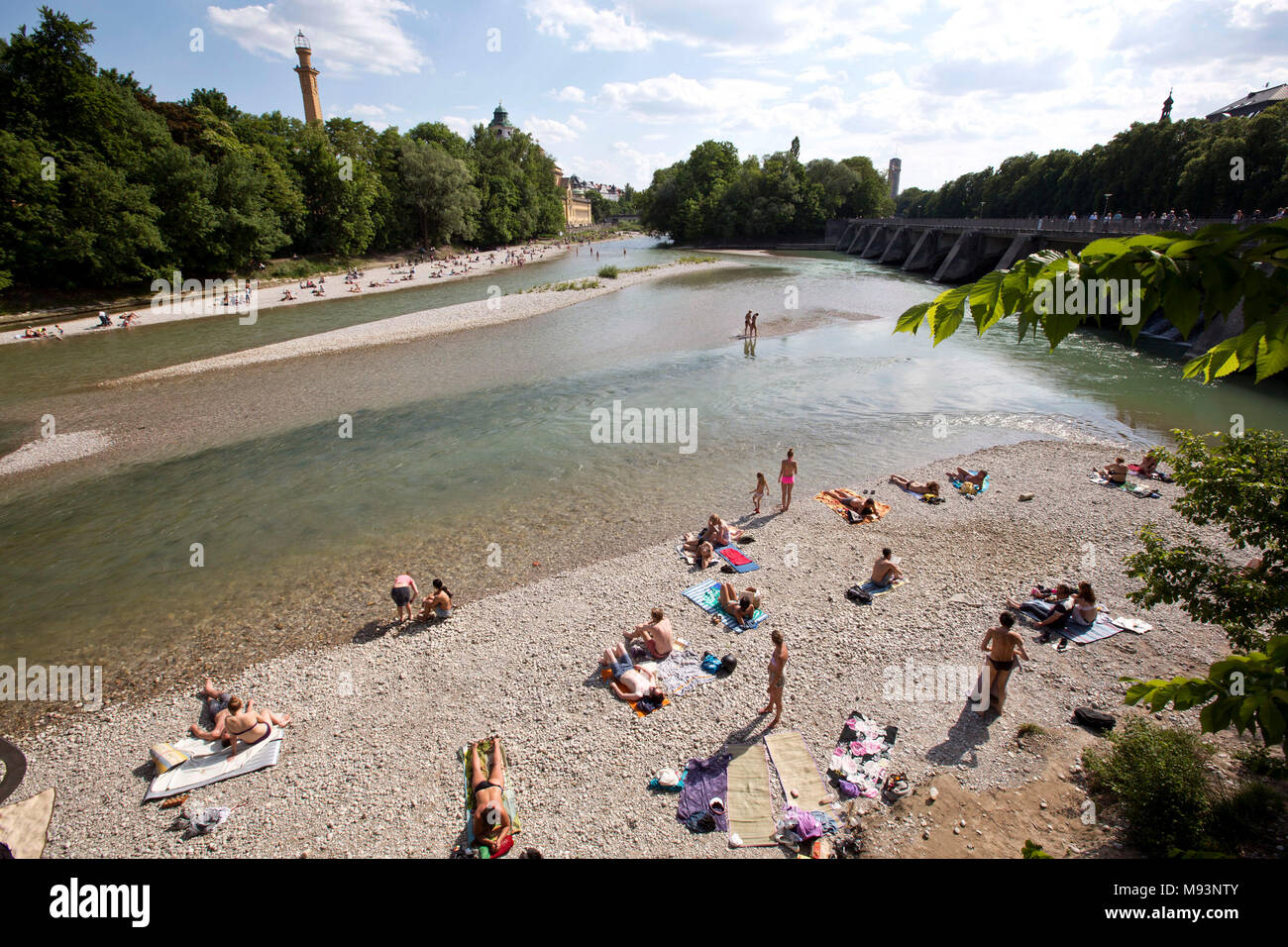 Sunbathing Isar Munich Hi Res Stock Photography And Images Alamy