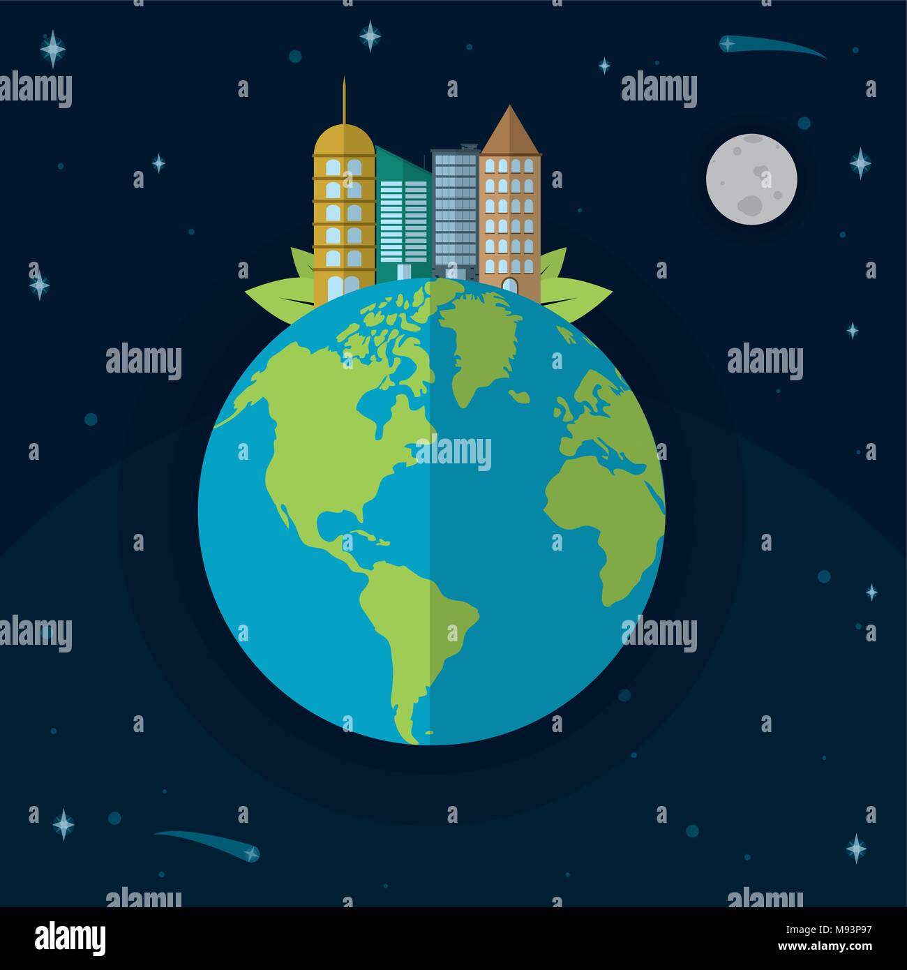 Green city concept Stock Vector Image & Art - Alamy