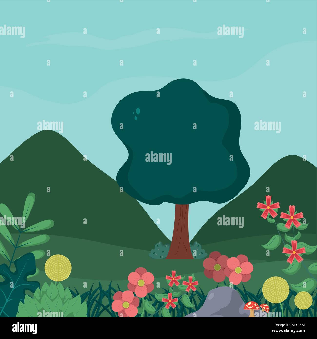 Beautiful forest landscape Stock Vector Image & Art - Alamy