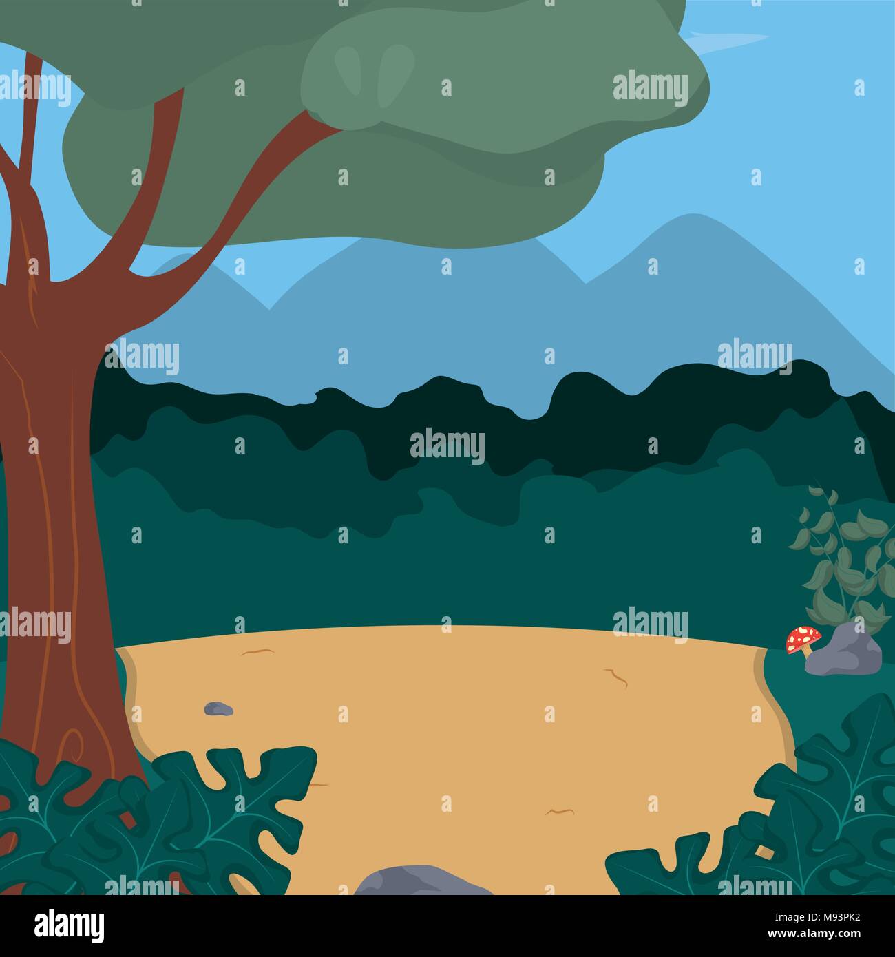 Beautiful forest landscape Stock Vector Image & Art - Alamy