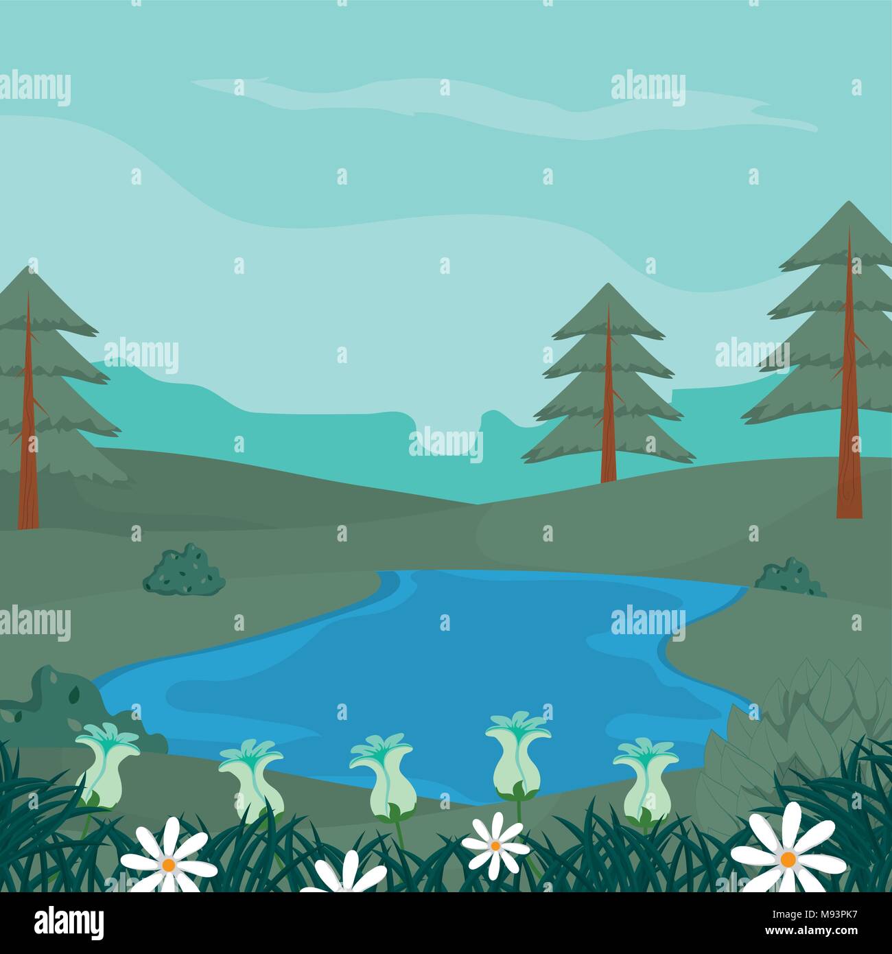 Beautiful forest landscape Stock Vector Image & Art - Alamy