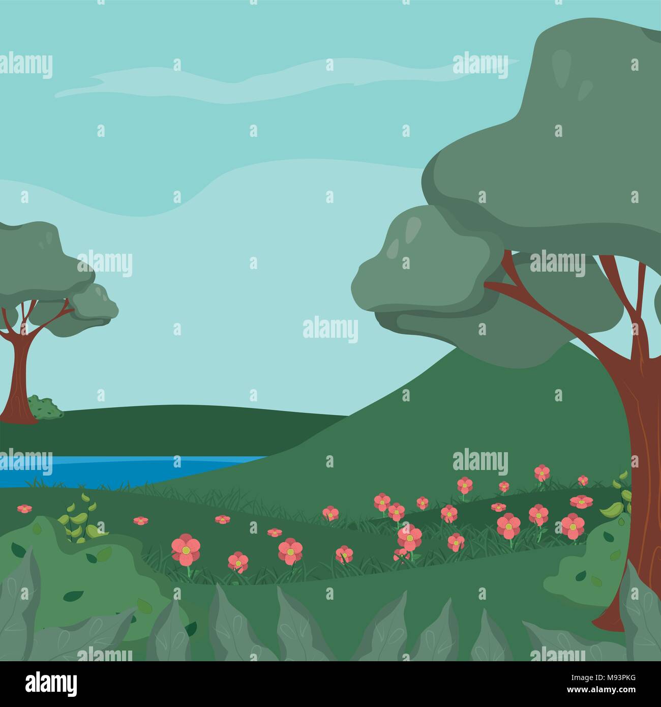 Beautiful forest landscape Stock Vector Image & Art - Alamy