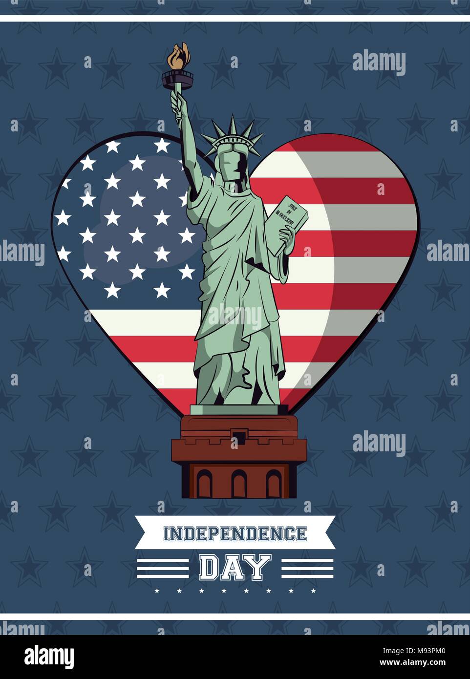 USA independence day card vector illustration graphic design Stock ...