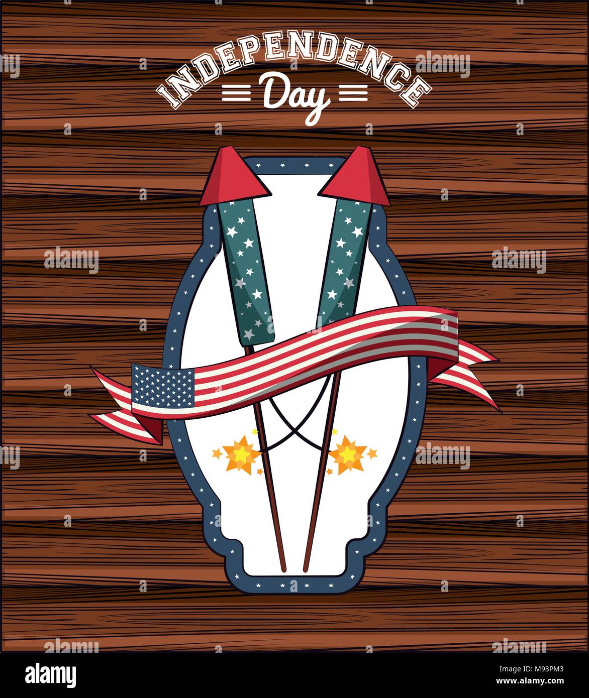 USA independence day card vector illustration graphic design Stock ...
