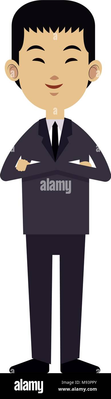 Asian businessman cartoon vector illustration graphic design Stock ...