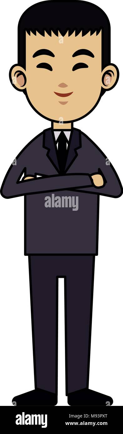 Asian businessman cartoon vector illustration graphic design Stock ...
