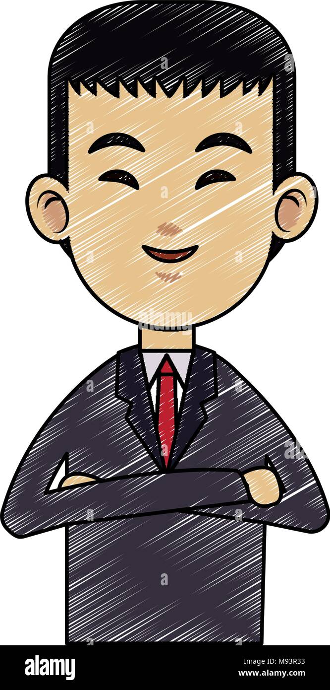 Asian businessman cartoon icon vector illustration graphic design Stock ...