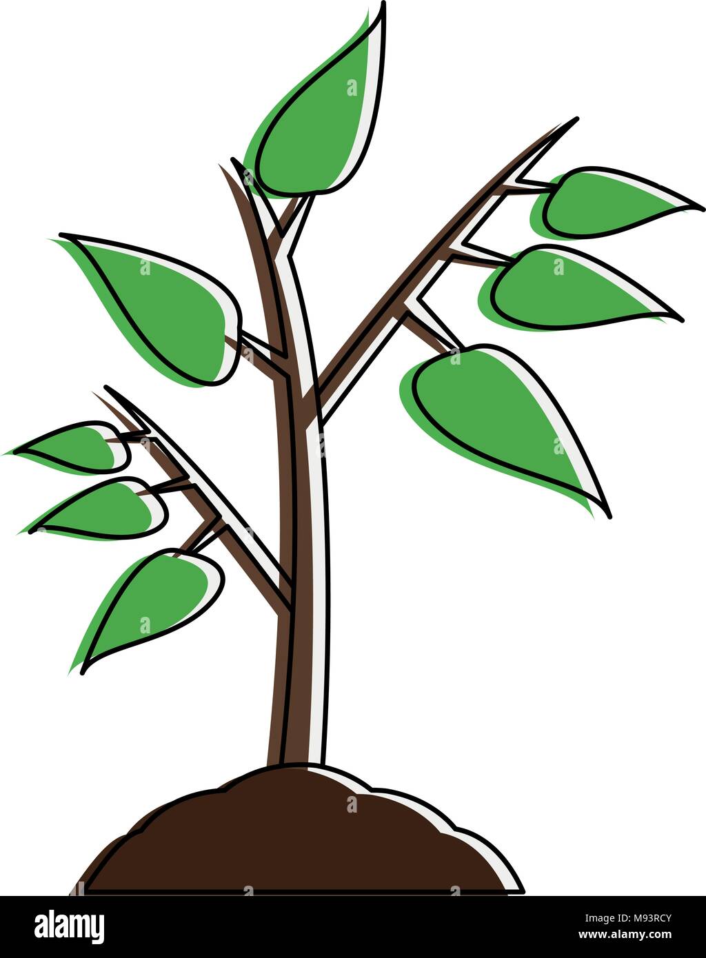 Plant on ground Stock Vector Image & Art - Alamy