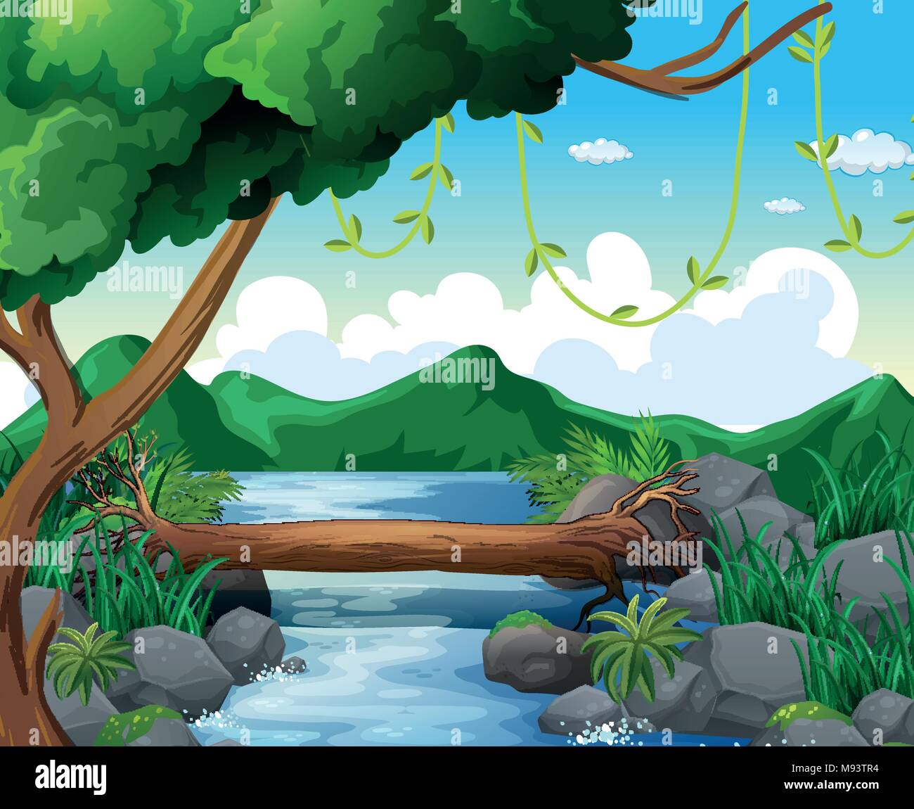 Background scene with river in forest illustration Stock Vector Image & Art - Alamy Background scene with river in forest illustration Stock Vector Image & Art - Alamy