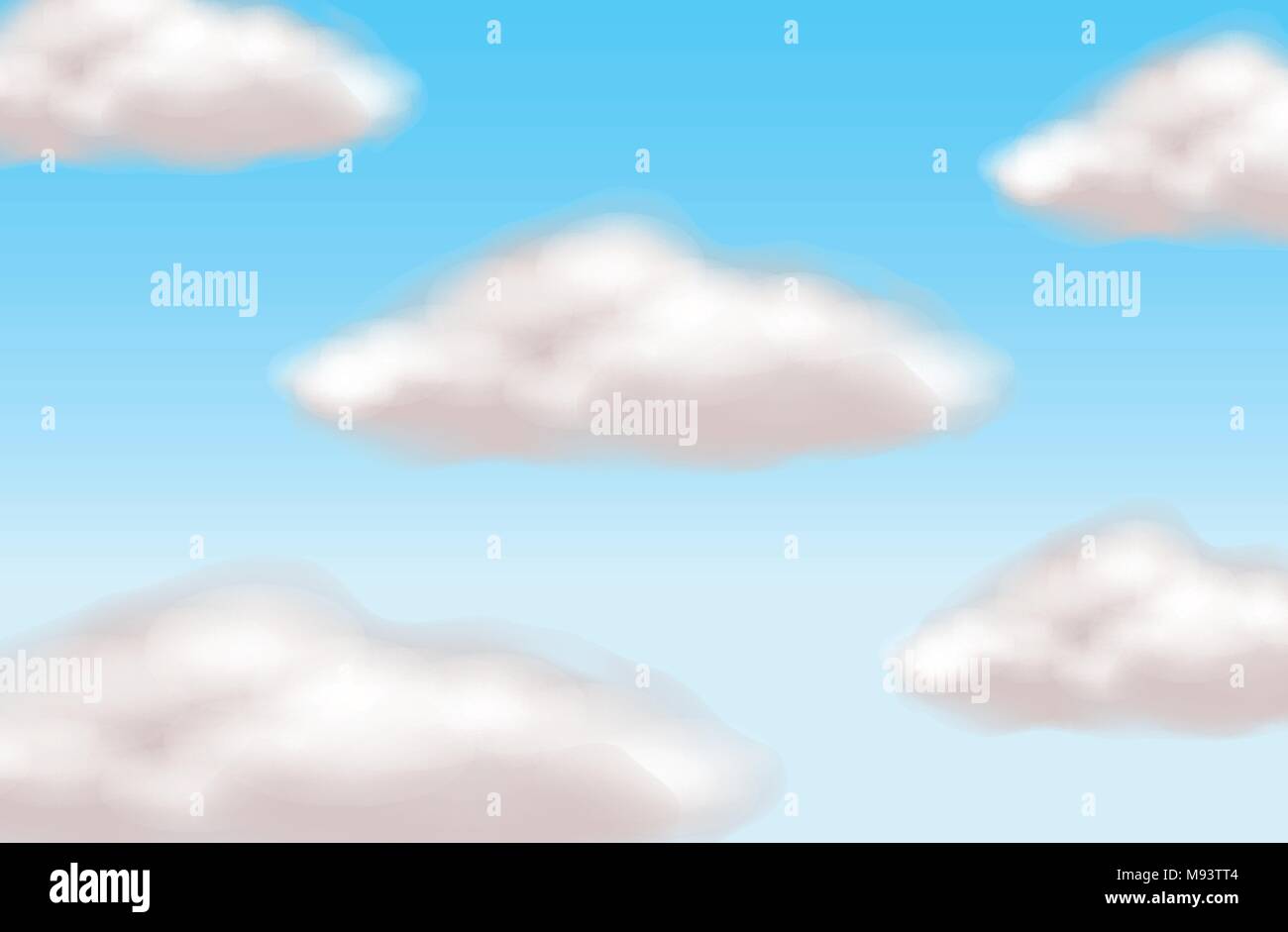 Background scene with clouds in blue sky illustration Stock Vector ...