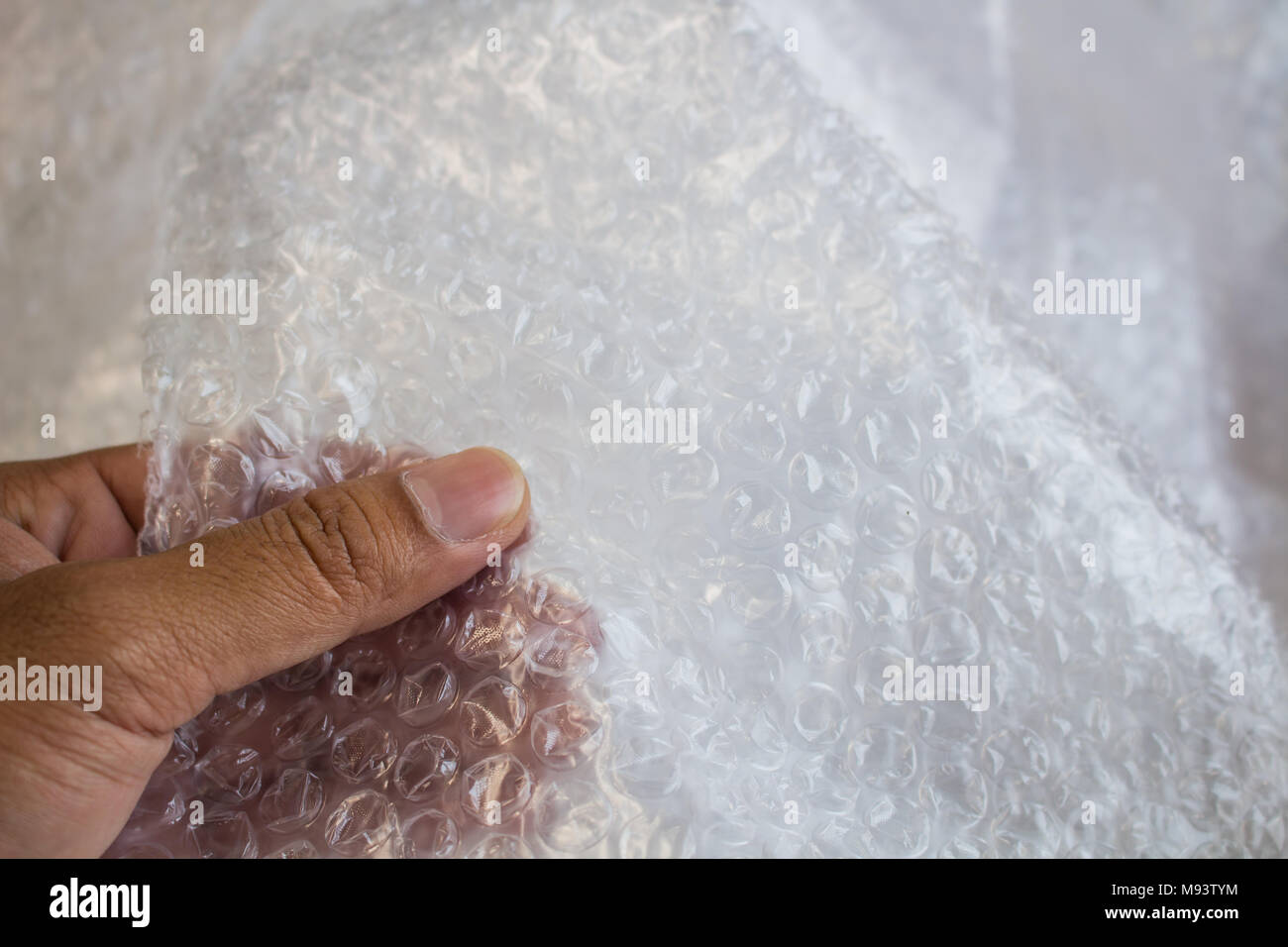 The Air bubble for packing inside box. Stock Photo