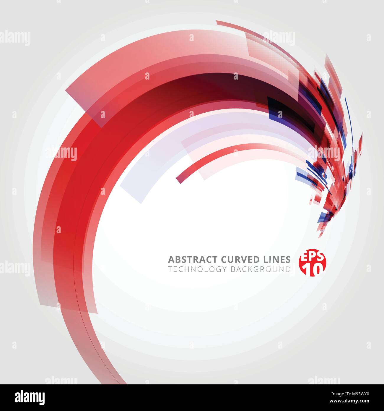 Abstract vector background element in red and blue colors curve swirl ...