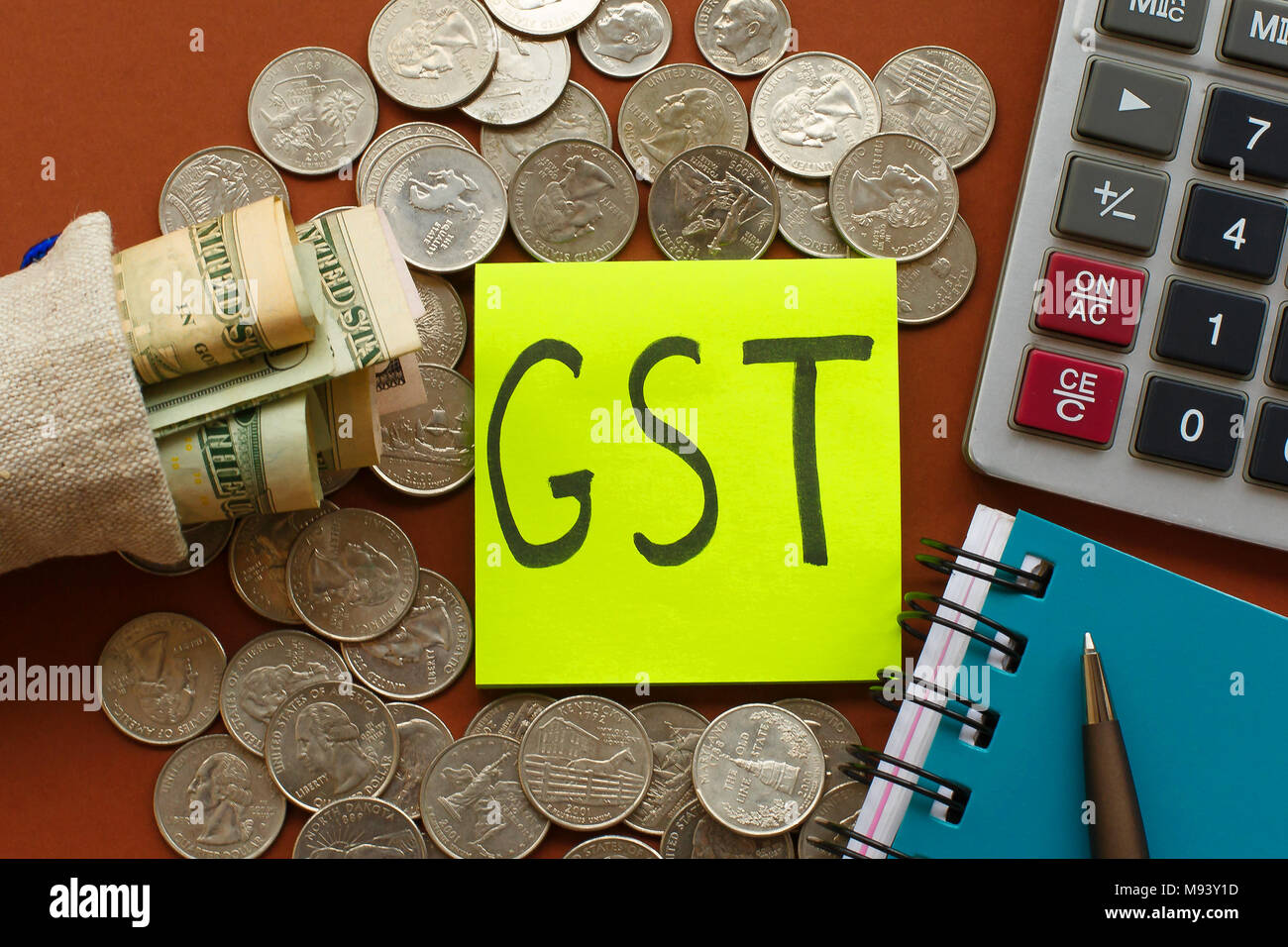 New Currency and Goods and Service Tax , GST tax Stock Photo Alamy
